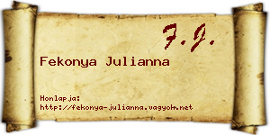 Fekonya Julianna névjegykártya