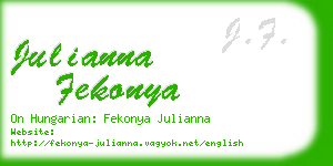 julianna fekonya business card